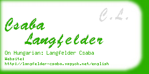 csaba langfelder business card